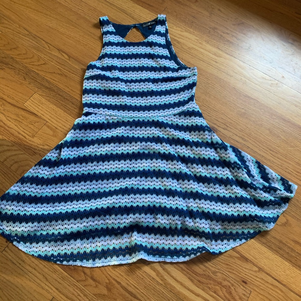 Blue dress size large mini by Derek Heart ❤️